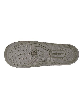Chaussons mules en tissu polaire, semelle ergonomique confort garçon Isotoner