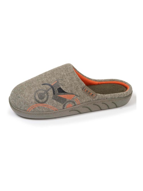 Chaussons mules en tissu polaire, semelle ergonomique confort garçon Isotoner - Kiabi