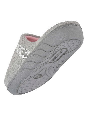 Chaussons mules en tissu polaire, semelle ergonomique fille Isotoner