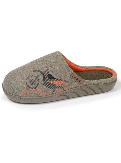 Chaussons mules en tissu polaire, semelle ergonomique garçon Isotoner - Kiabi