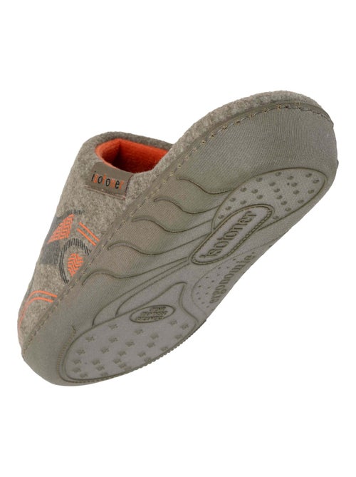 Chaussons mules en tissu polaire, semelle ergonomique garçon Isotoner - Kiabi