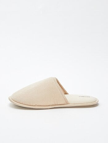 Chaussons mules en velours