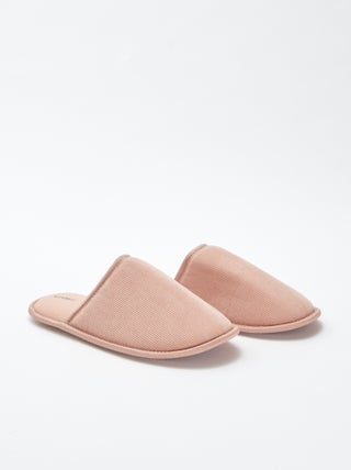 Chaussons mules en velours