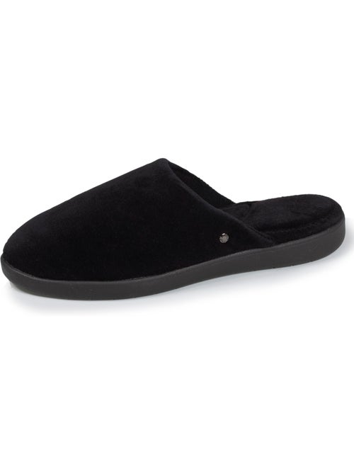 Chaussons mules en velours ultra doux femme isotoner - Kiabi