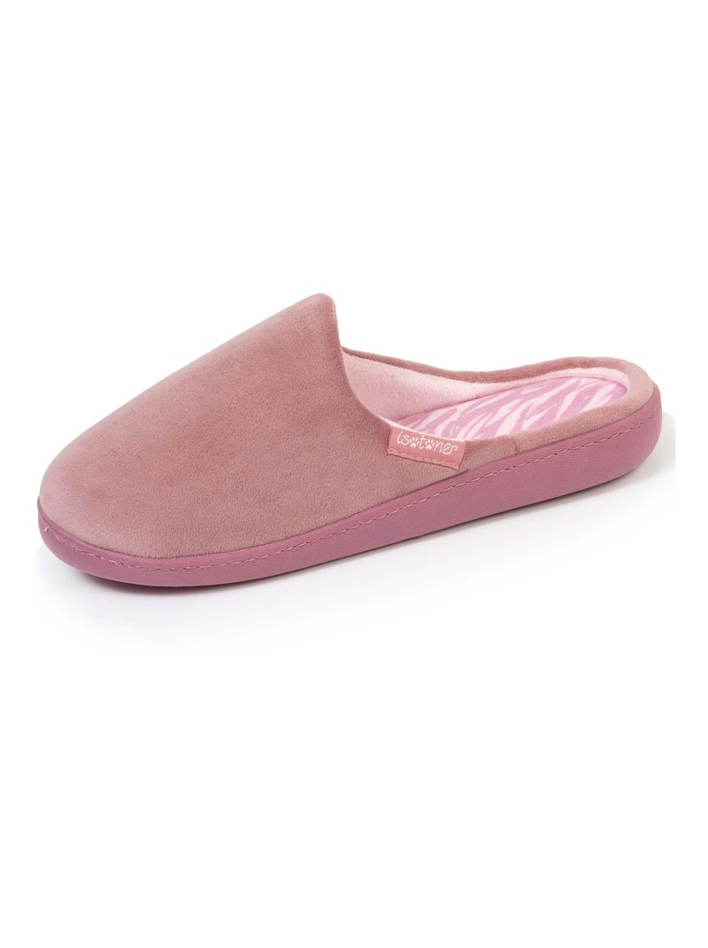 Chaussons mules femme blush zèbre Isotoner Blush - Kiabi