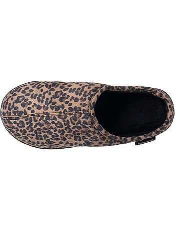 Chaussons mules suédine semelle plateforme femme isotoner