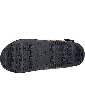 Chaussons mules suédine semelle plateforme femme isotoner