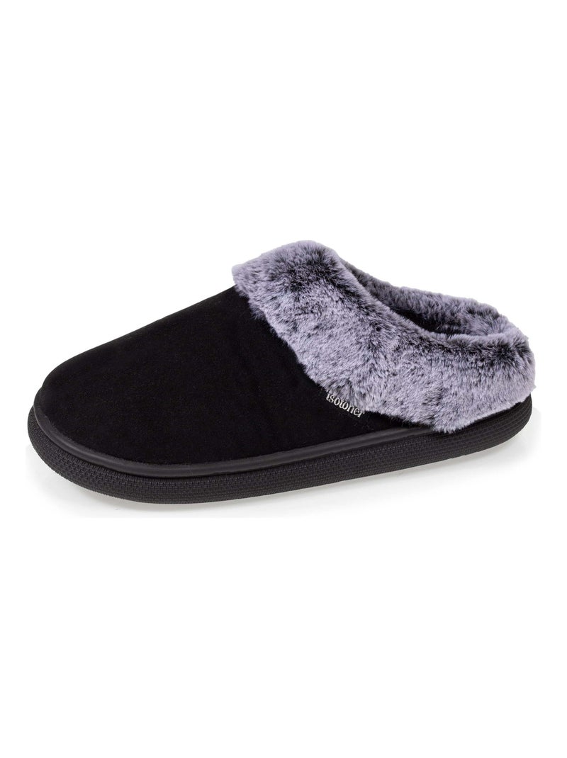 Chaussons mules  femme Isotoner Noir - Kiabi