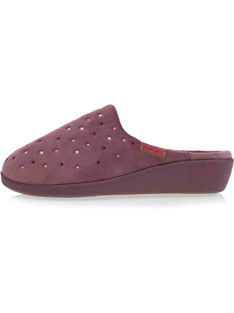 Chaussons mules  femme isotoner Taupe - Kiabi
