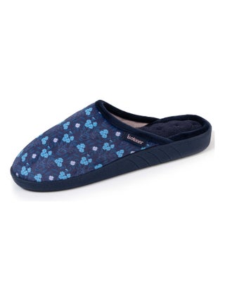 Chaussons mules femme liberty bleu Isotoner