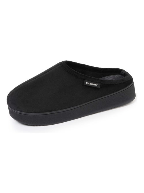 Chaussons mules femme noir plateforme Isotoner - Kiabi