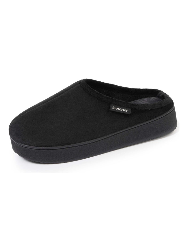 Chaussons mules femme noir plateforme Isotoner Noir - Kiabi