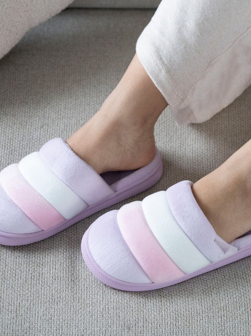 Chaussons mules femme xtra bloup multico Isotoner Multicolore - Kiabi