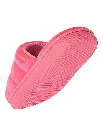 Chaussons mules femme xtra bloup rose Isotoner