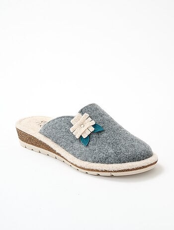 Chaussons mules feutrine largeur confort