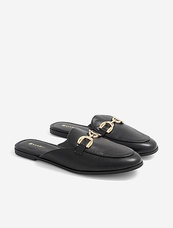 Chaussons mules forme mocassins
