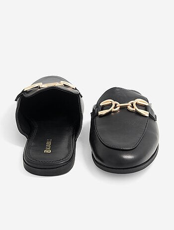 Chaussons mules forme mocassins