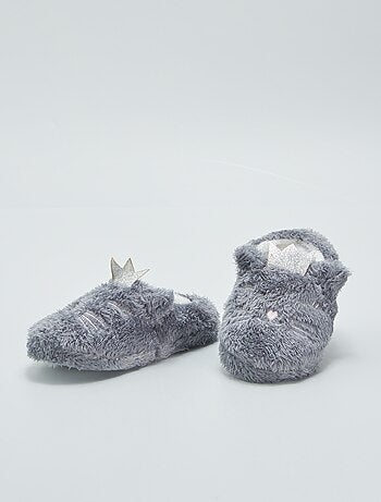 Isotoner Chaussons Ballerines Enfant Gris Chat - Gris - Kiabi - 10.49€