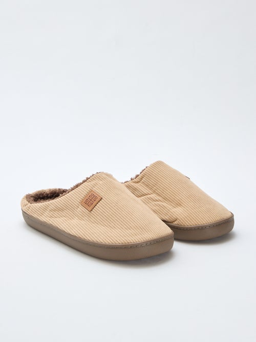 Chaussons mules fourrés - Kiabi