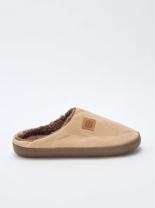 Chaussons mules fourrés - Kiabi