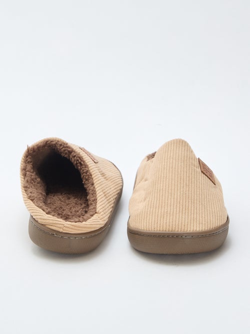 Chaussons mules fourrés - Kiabi
