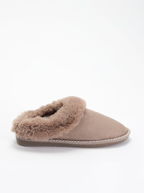 Chaussons mules fourrés - Kiabi