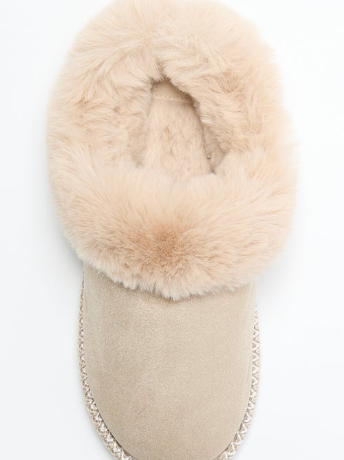 Chaussons mules fourrés - Kiabi Chaussons mules fourrés - Kiabi