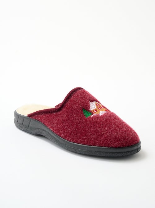 Chaussons mules fourrés largeur confort - Kiabi