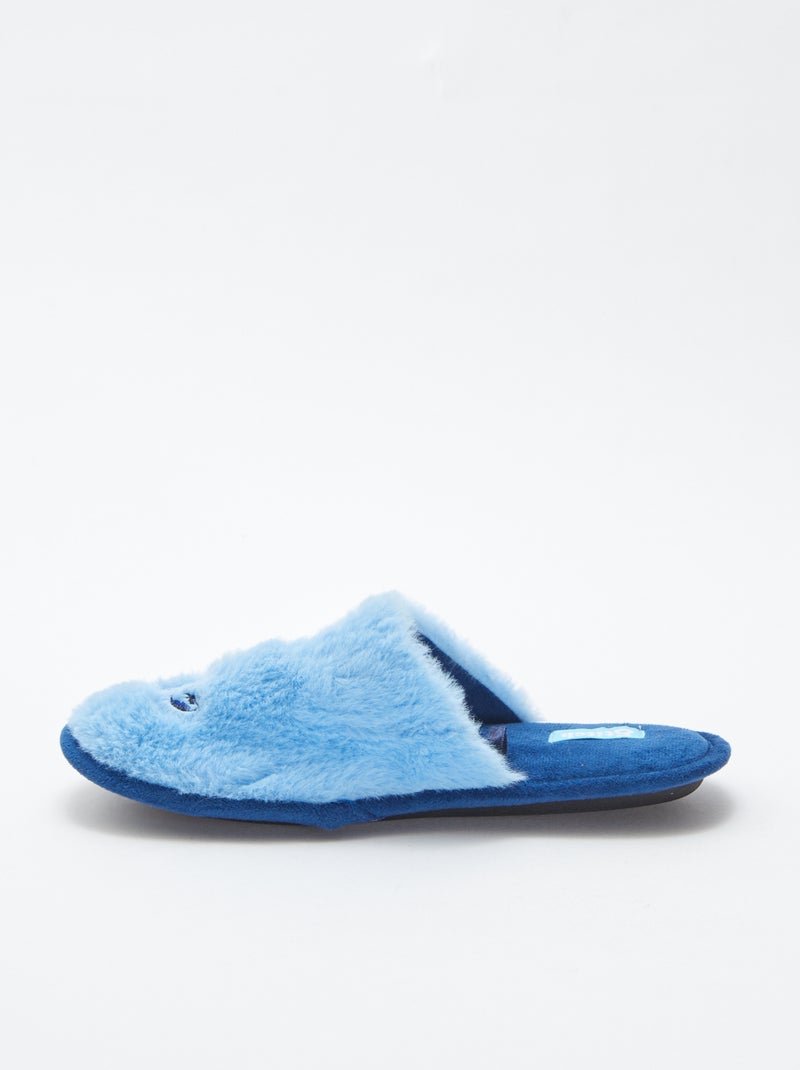 Chaussons mules fourrés 'Stitch' Bleu - Kiabi