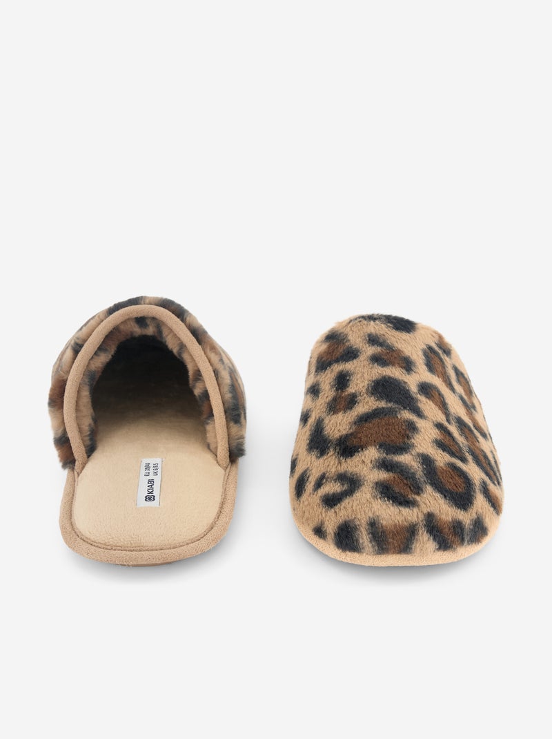 Chaussons mules fourr?s Marron - Kiabi