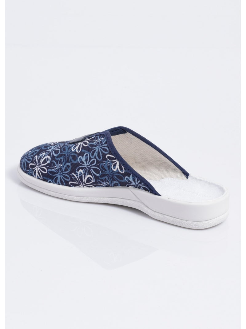 Chaussons mules grande largeur élastiqués - afibel Bleu marine - Kiabi