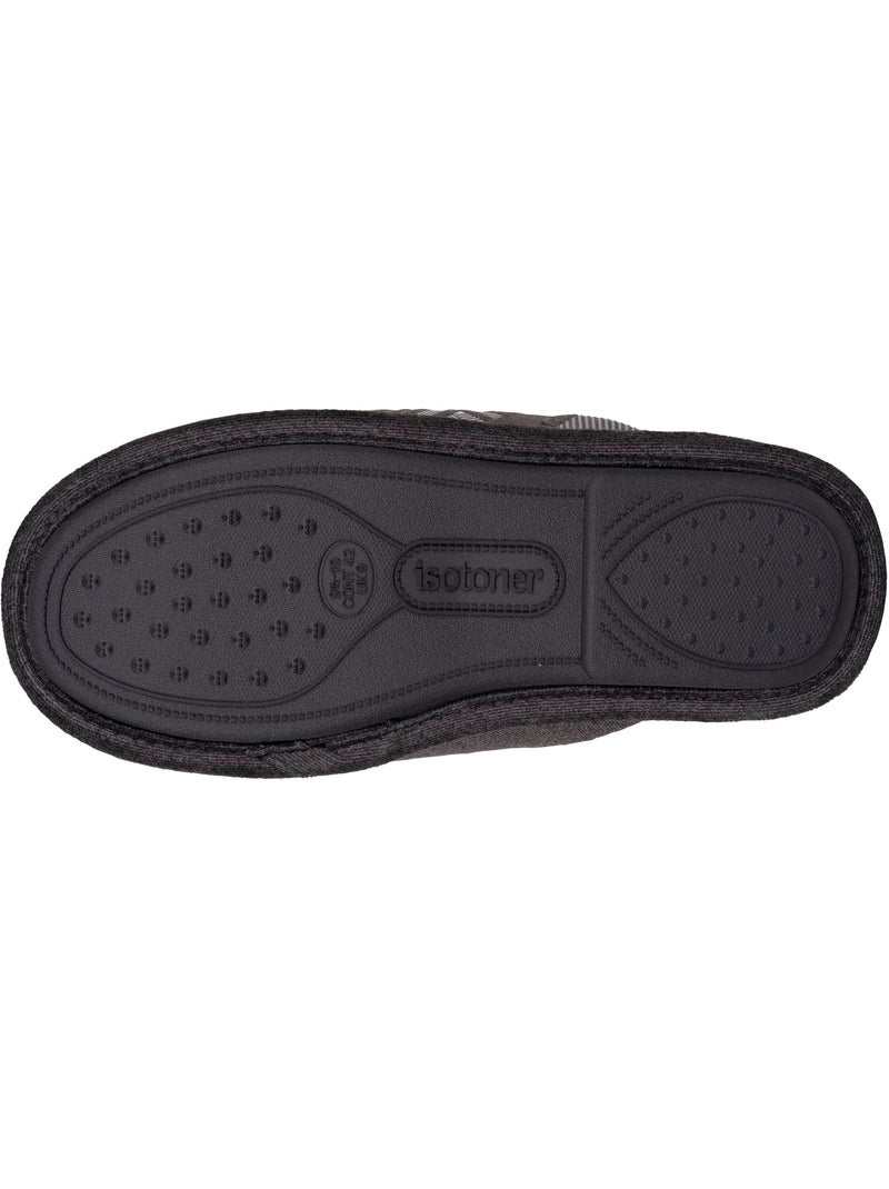 Chaussons mules  homme Isotoner Gris chiné - Kiabi