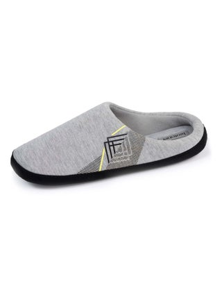 Chaussons mules homme jersey gris foncé Isotoner
