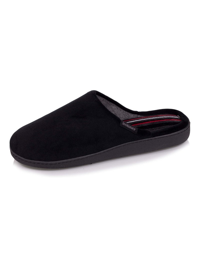 Chaussons mules homme noir intérieur rayures Isotoner Noir - Kiabi