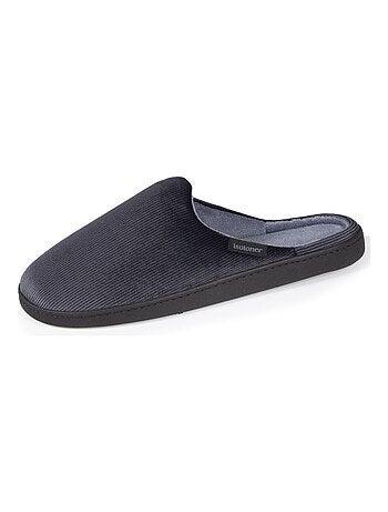 Chaussons Mules Homme Rayures Gris - Kiabi