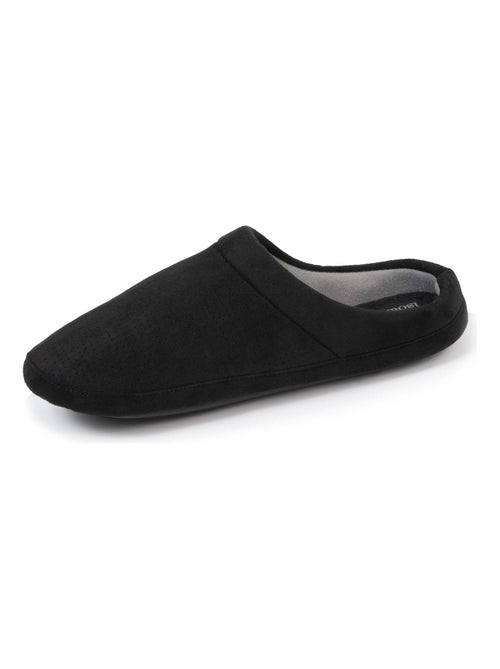Chaussons mules homme suédine noir Isotoner - Kiabi
