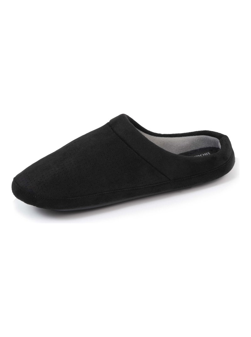 Chaussons mules homme suédine noir Isotoner Noir - Kiabi