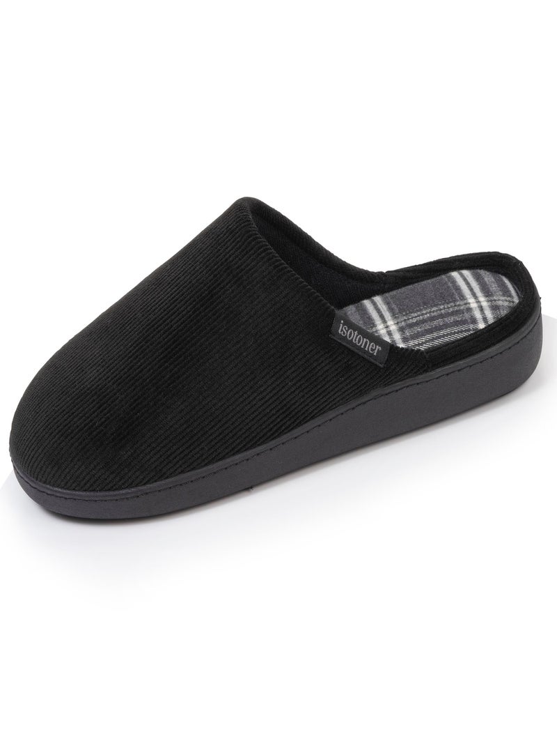 Chaussons mules homme tartan noir Isotoner Noir - Kiabi
