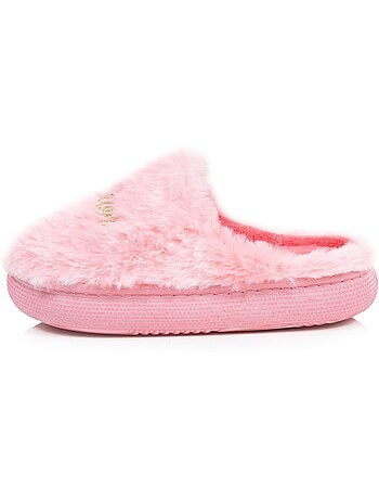 Chaussons mules imitation fourrure semelle bloup extra fille isotoner