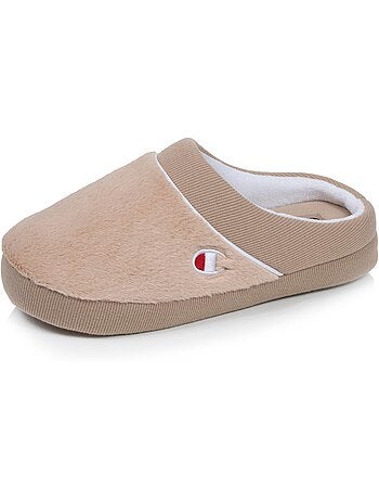 Chaussons mules immitation fourure doux pantoufle femme