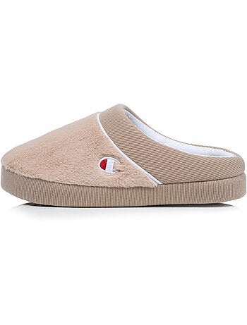 Chaussons mules immitation fourure doux pantoufle femme