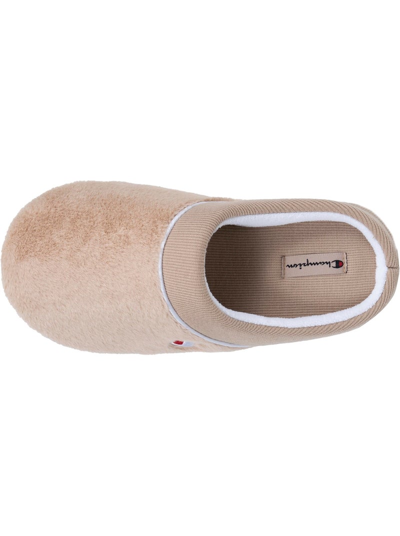 Chaussons mules immitation fourure doux pantoufle femme Champion Beige - Kiabi