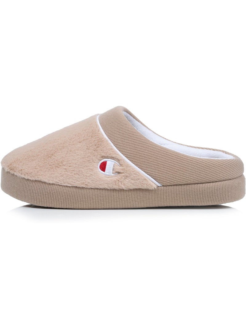 Chaussons mules immitation fourure doux pantoufle femme Champion Beige - Kiabi