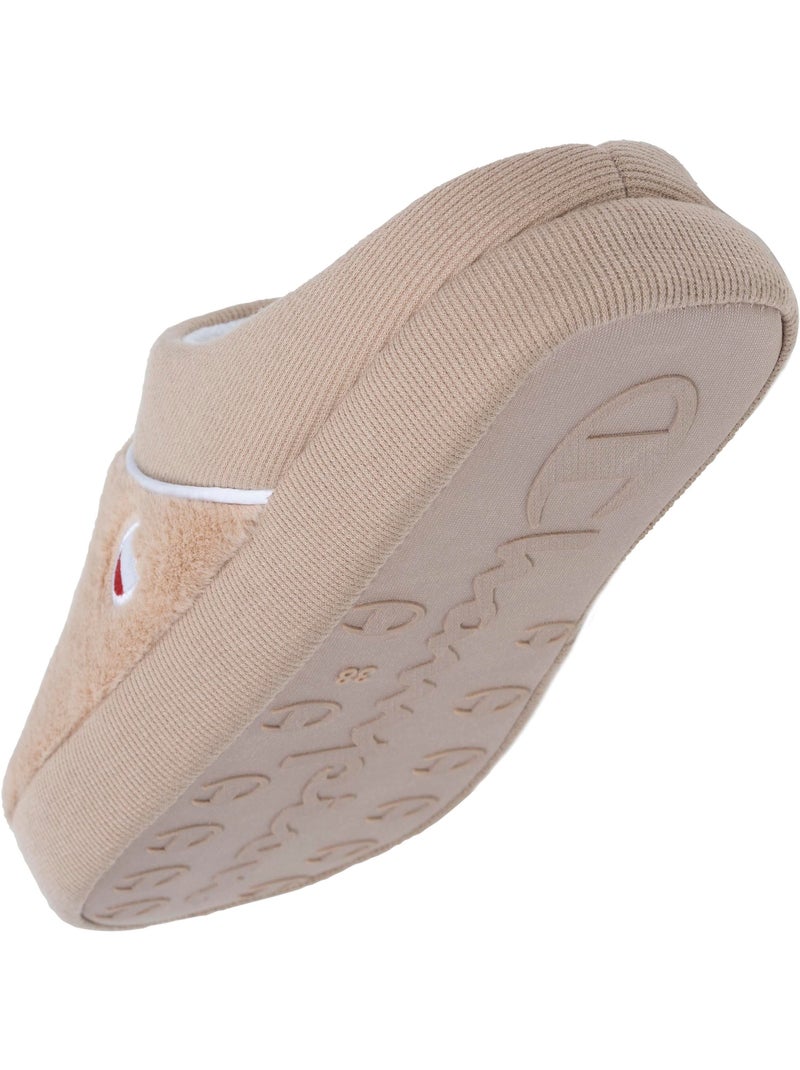 Chaussons mules immitation fourure doux pantoufle femme Champion Beige - Kiabi