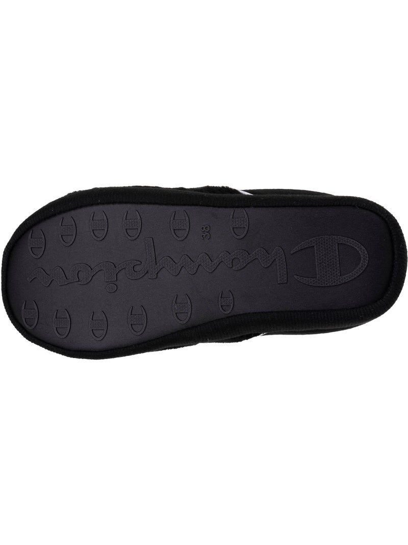 Chaussons mules immitation fourure doux pantoufle femme Champion Noir - Kiabi