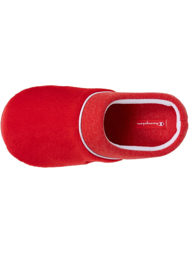 Chaussons mules immitation fourure doux pantoufle femme Champion Rouge tomate - Kiabi