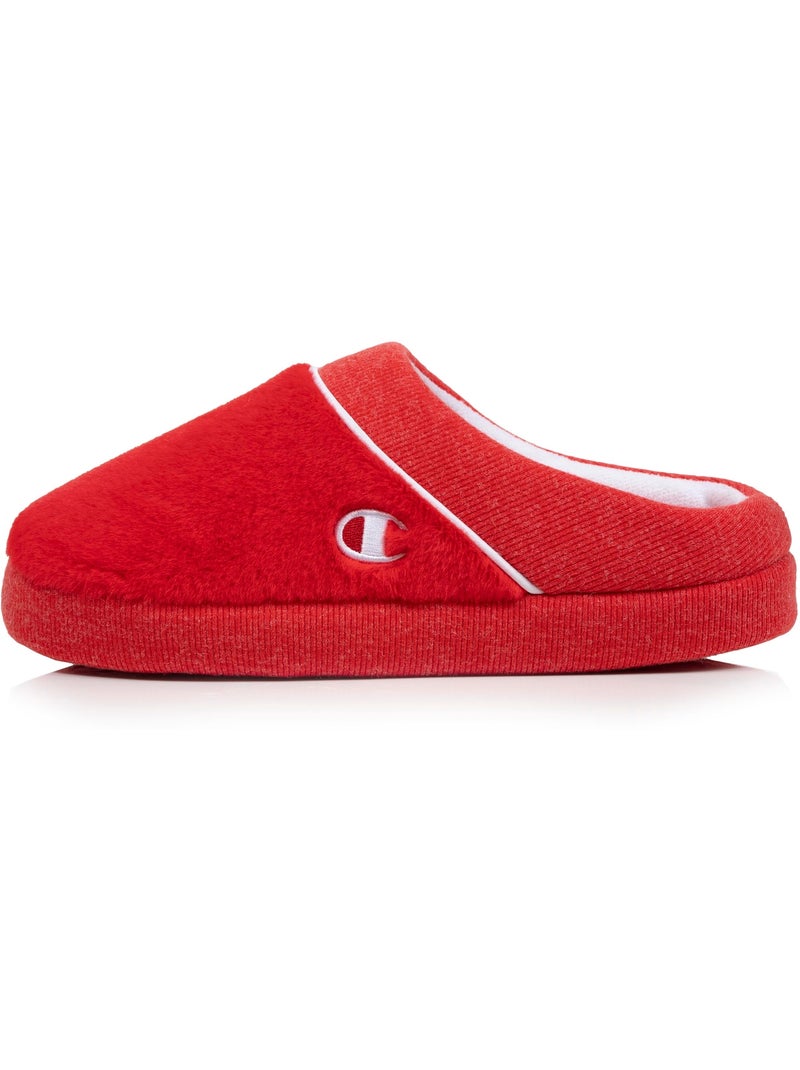 Chaussons mules immitation fourure doux pantoufle femme Champion Rouge tomate - Kiabi