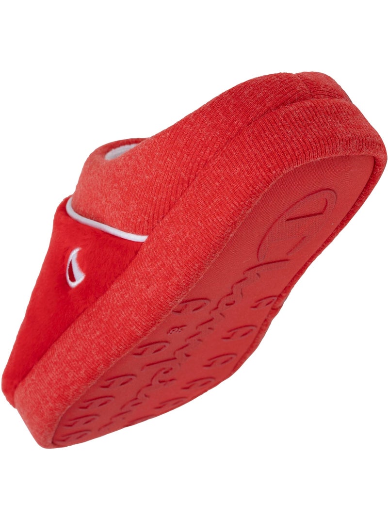 Chaussons mules immitation fourure doux pantoufle femme Champion Rouge tomate - Kiabi