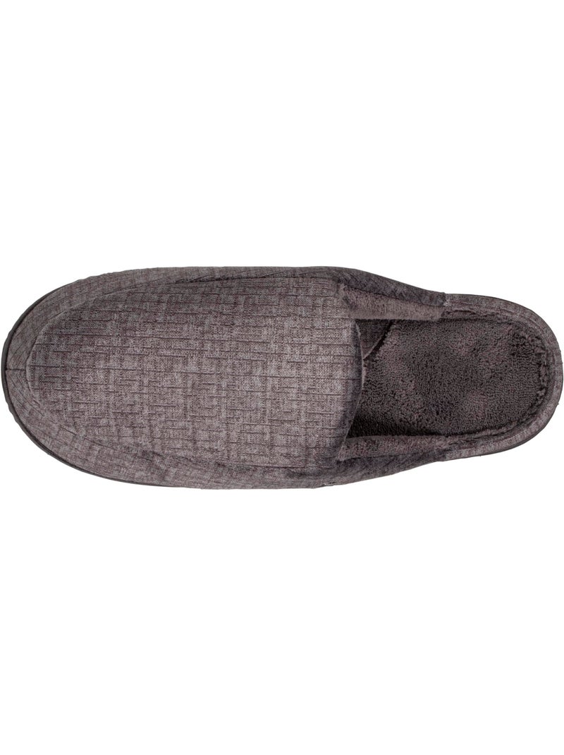 Chaussons mules imprimé à carreaux homme Gris - Kiabi
