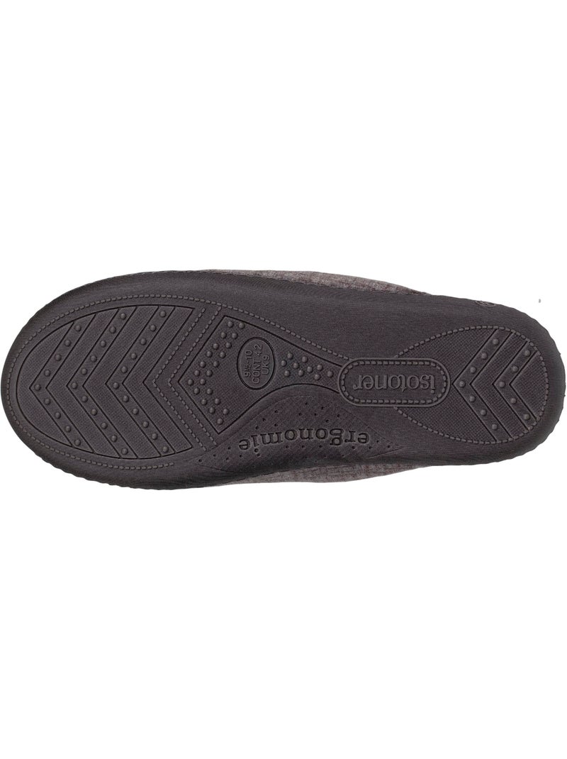 Chaussons mules imprimé à carreaux homme Gris - Kiabi